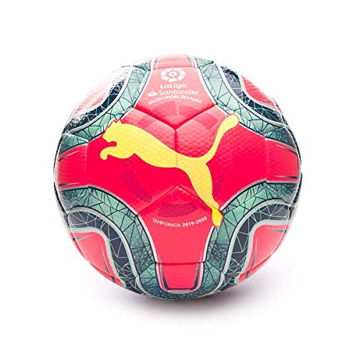 PUMA Laliga 1 Hybrid Balón de Fútbol, Unisex Adulto, Rosa (Pink Alert-Yellow Alert-Green Glimmer), 5