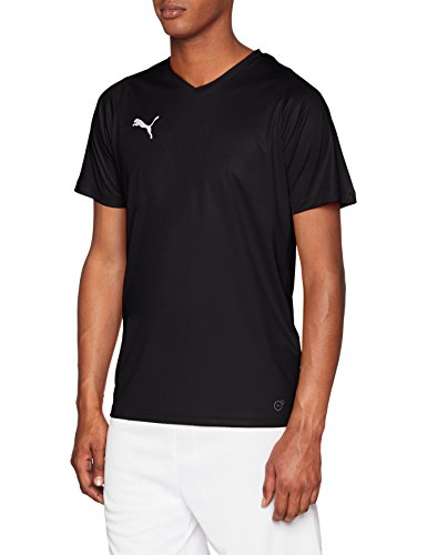 Puma Liga Core H Camiseta de Manga Corta, Hombre, Negro/Blanco Black White, XL