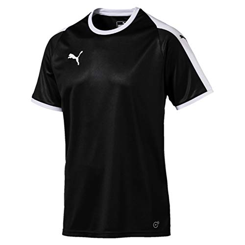 PUMA Liga Jersey T-Shirt, Hombre, Negro Black White, L