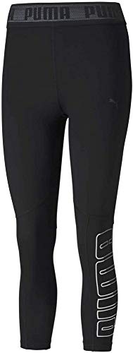 PUMA Logo Elastic 3/4 Tight Mallas Deporte, Mujer, Black, S