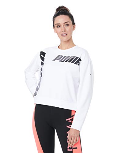 PUMA Modern Sport Crew Sweat Sudadera, Mujer, White, M