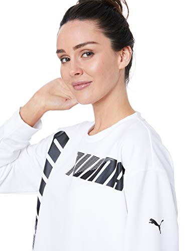 PUMA Modern Sport Crew Sweat Sudadera, Mujer, White, M