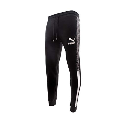 PUMA Pantalone UOMO T7 Track Pants 595268.61 (M - 61 Black-Repeat Logo)