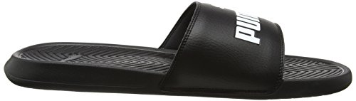 PUMA Popcat, Sandalias deslizantes para Hombre, Negro (Black/Black/White), 47 EU