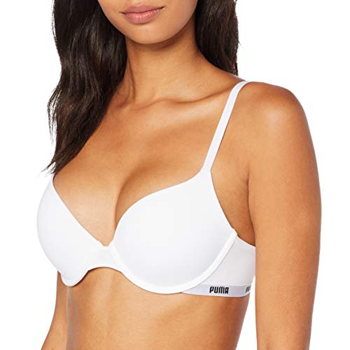 Puma Push-up Bra 1p Ecom Sujetador con Aros para Mujer, Blanco (White 300), 85B (Talla Fabricante :70B)