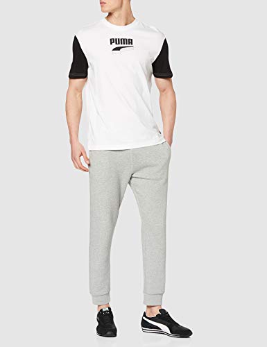 PUMA Rebel Block tee Camiseta, Hombre, Puma White, L