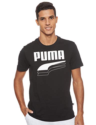 PUMA Rebel Bold tee Camiseta, Hombre, Black White, M
