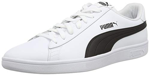 PUMA Smash V2 L, Zapatillas para Hombre, Blanco White Black, 43 EU