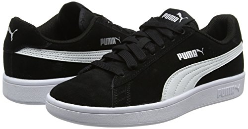 PUMA Smash V2, Zapatillas Unisex-Adulto, Negro Black White Silver, 40 EU