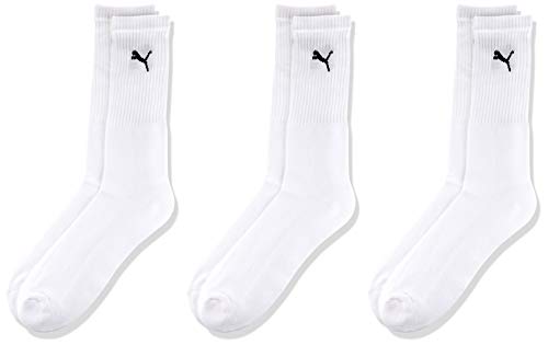 Puma Sport 3P, Calcetines de Deporte Para Hombre, Pack de 3, Blanco, 43-46