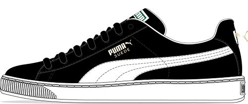PUMA Suede Classic+, Zapatilla para Hombre, Black White, 43 EU
