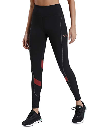 PUMA The First Mile Eclipse Tight Mallas Deporte, Mujer, Black-Burnt Russet, L