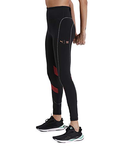 PUMA The First Mile Eclipse Tight Mallas Deporte, Mujer, Black-Burnt Russet, XS