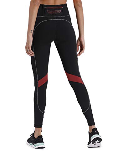 PUMA The First Mile Eclipse Tight Mallas Deporte, Mujer, Black-Burnt Russet, XS