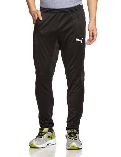 PUMA Training Pant Pantalones, Hombre, Negro (Black-White), S