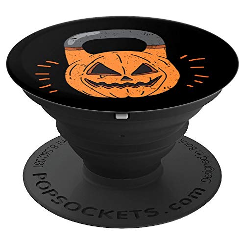 Pumpkin Kettlebell Halloween Truco o trato Clase Gimnasia PopSockets Agarre y Soporte para Teléfonos y Tabletas