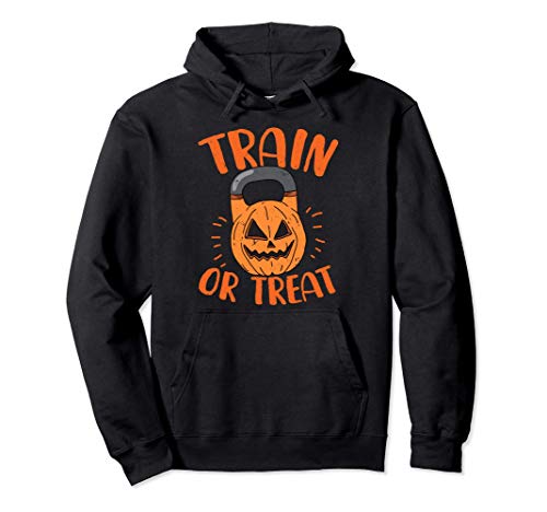 Pumpkin Kettlebell Halloween Truco o trato Clase Gimnasia Sudadera con Capucha