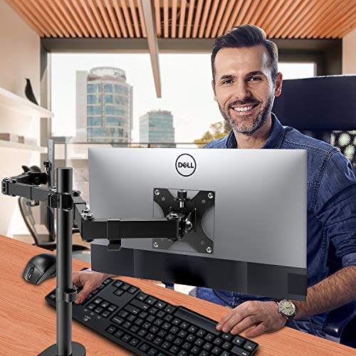 PUTORSEN® Soporte de Doble Brazo de Escritorio Ajustable, para Pantalla de Monitor de TV, LCD y computadora de13-32, con Capacidad de Carga de 17,6 lbs para Cada Monitor