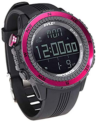 Pyle PSWWM82PN Reloj Deportivo Digital Multifuncional, Mujer, Rosa