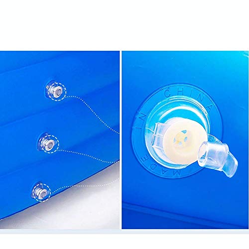Qazxsw Piscina Inflable para niños fácil de Montar Cama Flotante Piscina para niños Transparente Engrosada Azul y Blanca