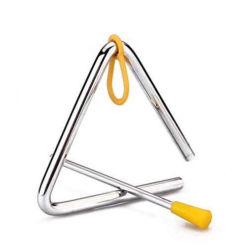 qinlee Niños de música de precoz. juguete Triangle Instrumentos de percusión Triángulo Instrumento Hierro 4 inches Mir Striker