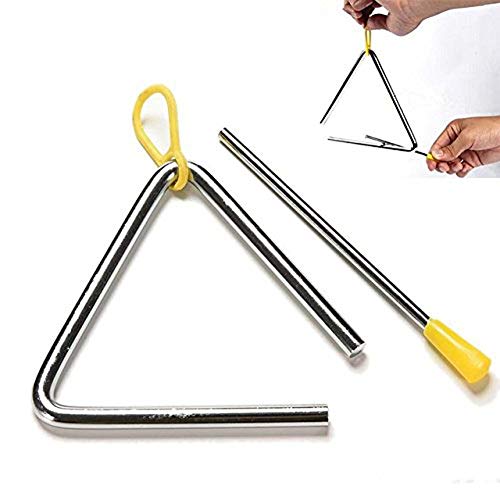 qinlee Niños de música de precoz. juguete Triangle Instrumentos de percusión Triángulo Instrumento Hierro 4 inches Mir Striker