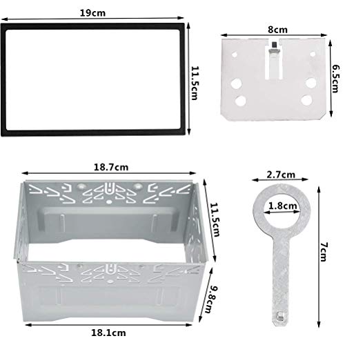 QLOUNI 2DIN Marcos para Auto Radio Sonido para Vehículos Universal para Serie Volkswagen ISO 1997-2009