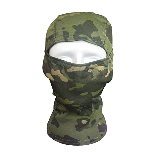 QMFIVE Pasamontañas Máscara Camuflage Cara Completa Militar Táctico Capucha De Ninja Caza Ciclismo Máscara Camuflaje