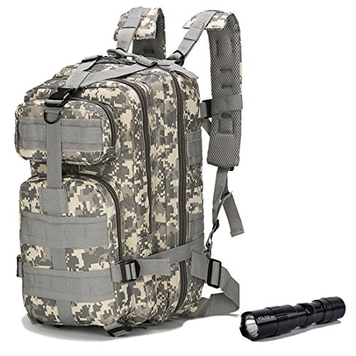 QMFIVE Táctica Mochila 30 litros Molle Militar Impermeable de Mochila de Senderismo Mochila Táctica, Mochila de Asalto para Excursionismo, Montañismo, Ciclismo, Trekking