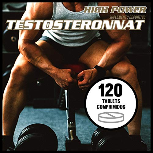 Qualnat, Testosterona Suplemento Deportivo, Aumenta la Masa Muscular, 120 Comprimidos