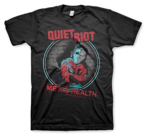 Quiet Riot Oficialmente Licenciado Metal Health Camiseta para Hombre (Negro), Large