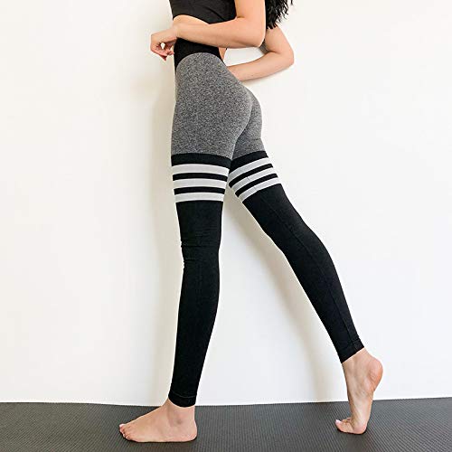 QWEASDZX Leggings De Cintura Alta para Mujer, Leggings De Control De Barriga Opacos Y Elásticos Suaves, Pantalones Elásticos De Fitness Gym Yoga M