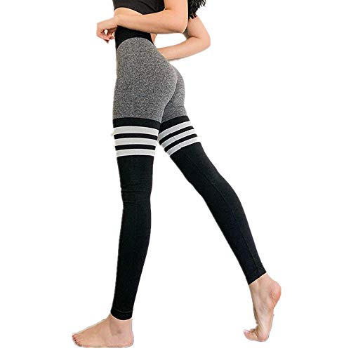 QWEASDZX Leggings De Cintura Alta para Mujer, Leggings De Control De Barriga Opacos Y Elásticos Suaves, Pantalones Elásticos De Fitness Gym Yoga M