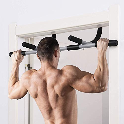 QWJUN Tire Extraíble hasta Bar, Pull-Up Bar De Umbral Home Fitness, Flexiones Soporte, De Gimnasio En Casa, Entrenamiento De Los Músculos, De 120 Kg De Carga Máxima