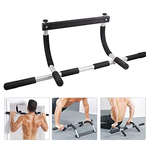 QWJUN Tire Extraíble hasta Bar, Pull-Up Bar De Umbral Home Fitness, Flexiones Soporte, De Gimnasio En Casa, Entrenamiento De Los Músculos, De 120 Kg De Carga Máxima