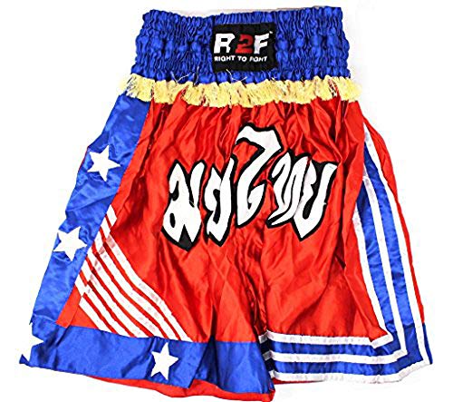 R2F Sports Boxeo Bañador Sparring Formación MMA Muay Thai Bottoms Artes Marciales Kickboxing Pantalones Cortos