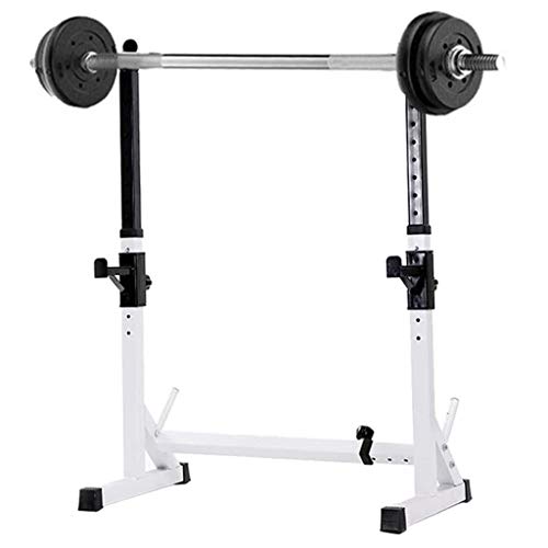 Rack De Sentadillas Ajustable Soporte De Barra De Pesas Para El Hogar Barra De Pesas Prensa De Banco Equipo De Construcción Para El Hogar Barra De Pesas 200 Kg De Carga Barbell Rack (Sin Pesas)