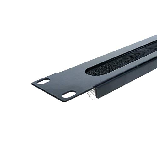 RackMatic - Panel pasacables guíacables para Armario Rack 19" 1U con Cepillo para gestión de Cables