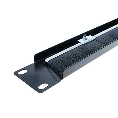 RackMatic - Panel pasacables guíacables para Armario Rack 19" 1U con Cepillo para gestión de Cables