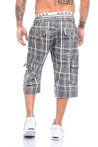 Raff&Taff – Bermudas para hombre, pantalones cortos de deporte, hasta 4XL antracita XXL