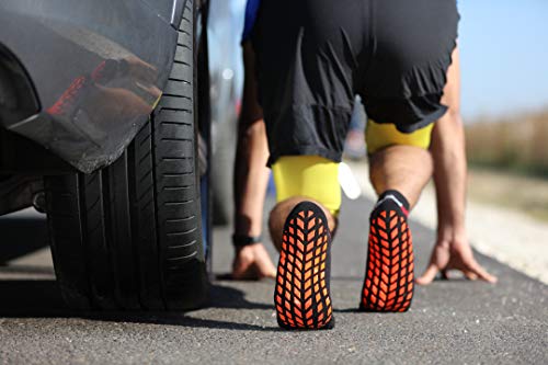 Rainbow Socks - Hombre Mujer Calcetines Antideslizantes de Deporte - 2 Pares - Negro Azul - Talla 42-43