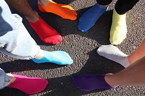 Rainbow Socks - Hombre Mujer Calcetines Cortos Colores de Algodón - 12 Pares - Negro Blanco Gris Púrpura Azul Marino Azul de Vaqueros Naranja Rojo Amarillo Verde de Mar Merde Fucsia - Talla 44-46