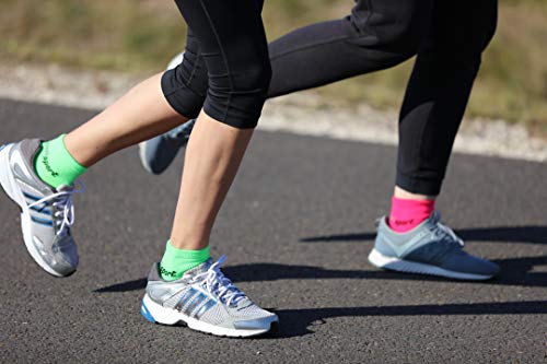 Rainbow Socks - Hombre Mujer Calcetines de Deporte Neon - 4 Pares - Naranja Verde Naranja Rosa - Talla UE 42-43