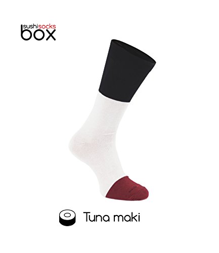 Rainbow Socks - Mujer Hombre Calcetines Sushi Atun Maki - 1 Par - Tamaño 41-46