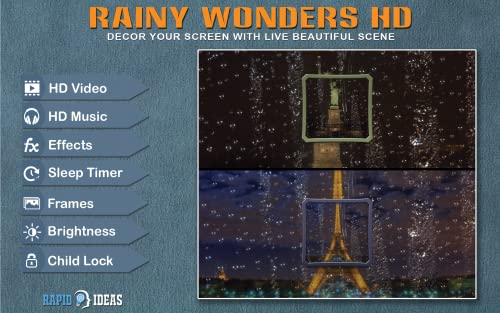 Rainy Wonders HD gratis: disfrute de la lluvia relajante en su TV HDR 4K, TV 8K y dispositivos de fuego como fondo de pantalla, decoración para las vacaciones de Navidad, tema de mediación y paz