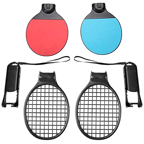 Raqueta de Tenis para Nintendo Switch, Achort Raqueta de Tenis de Mesa portátil de Ping Pong Bat, Pack de 2 Raquetas Accesorios para Nintendo Switch Juego Mario Tenis Aces