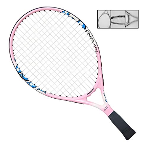Raqueta de tenis Raquetas De Deportes De Ocio Adulto Entrenamiento Hombres Y Mujeres Principiantes Raquetas Indumentaria (Color : Pink, Size : 19inches)