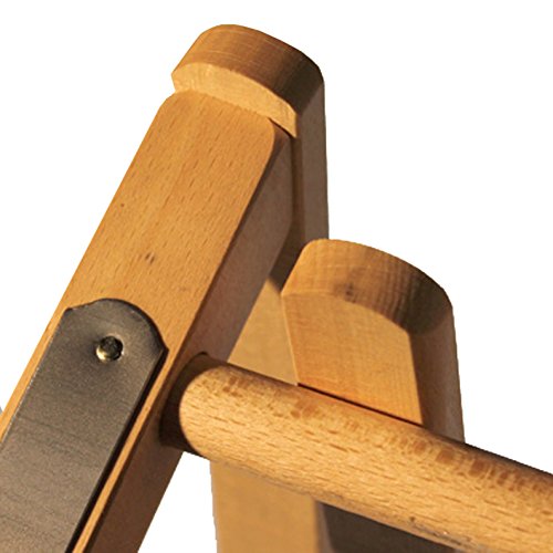 Rawstyle - Trineo de madera con trineo de madera + cuerda + barra de empuje + respaldo con ruedas de 90 cm de madera con cuchillas de metal