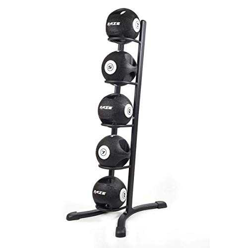 Raze Medicine Ball Storage Rack 5 balones medicinales, Unisex Adulto, Negro, Height 60'' Inch