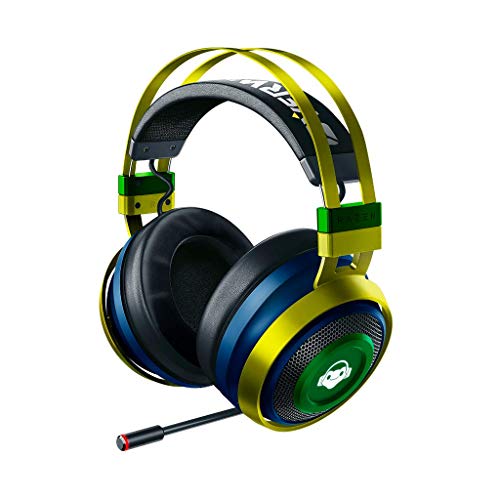 Razer Nari Ultimate Overwatch Lucio Ed. Auriculares Inalámbricos, Tecnología HyperSense, THX Spatial Audio, Almohadillas con Gel de enfriamiento, Compatibles con PC, PS4, Switch y Dispositivos móviles